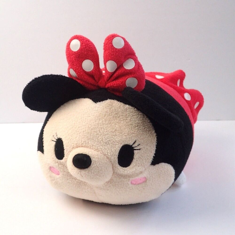 Disney Parks Minnie Mouse Red Polka Dot Tsum Tsum 12" Large Plush